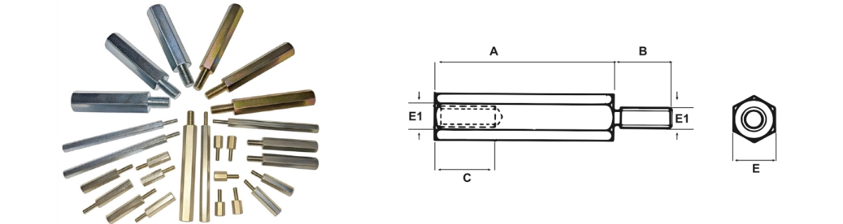 Schema entretoises filetés par Accessoires Electroniques